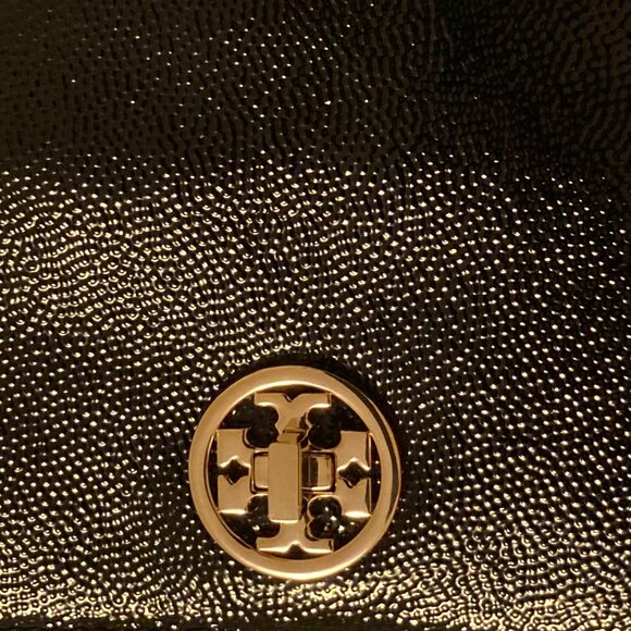 Tory Burch patent leather gold chain clutch or shoulder bag - Picture 6 of 16